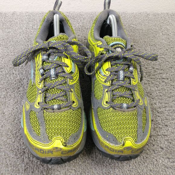 Brooks Cascadia 6 Womens Size 7.5 Trail Running Shoes Yellow Gray Low Top - Picture 8 of 9